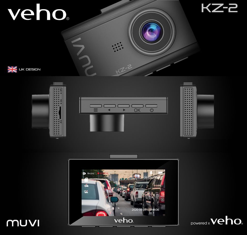 Veho Muvi KZ-2 PRO Drivecam, On-Dash camera, 4k, Widescreen