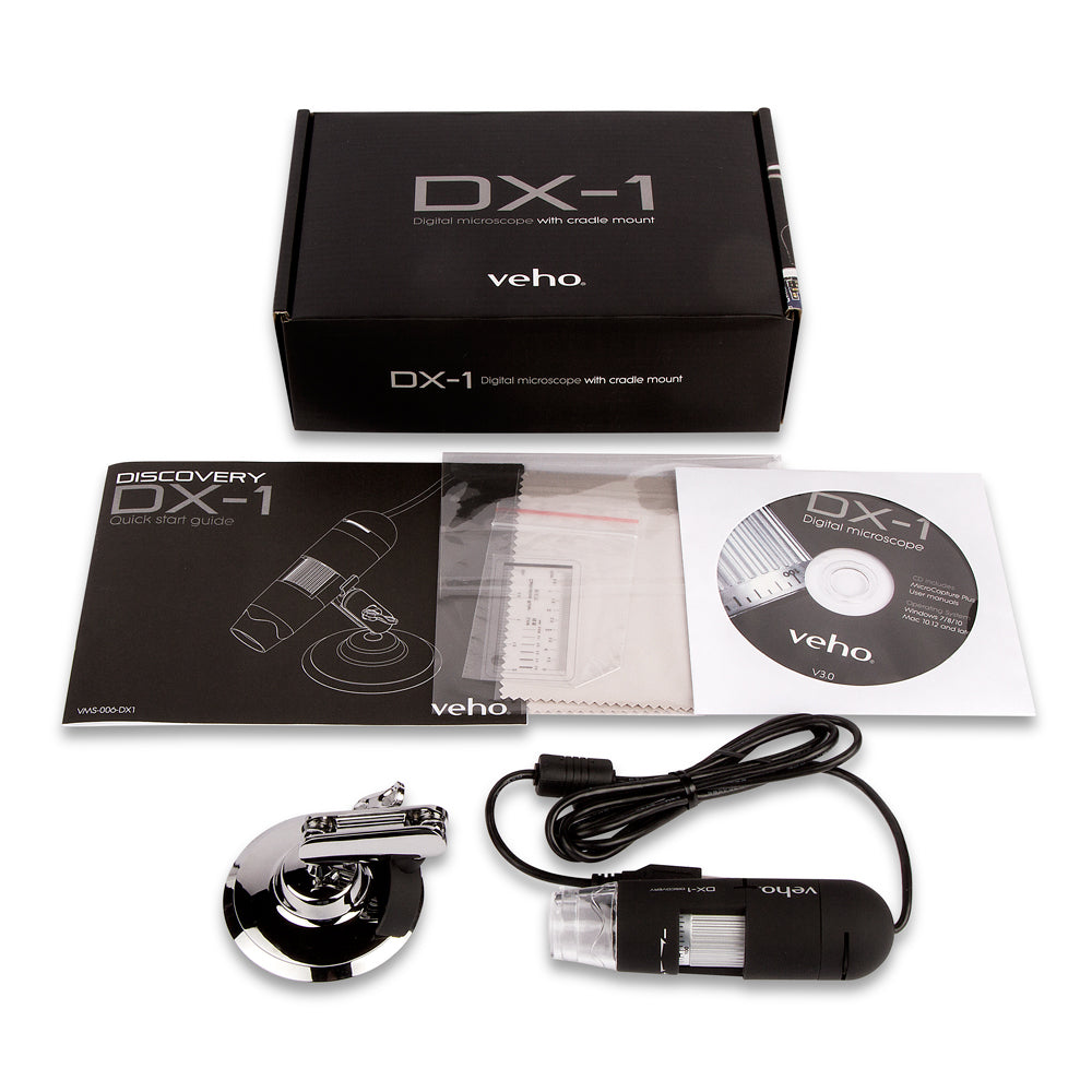 Veho DX-1 Discovery 200x USB Digital microscope with stand. 2MP