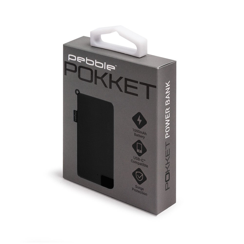 Veho Pebble POKKET 1000mah micro sized keyfob power bank - Black