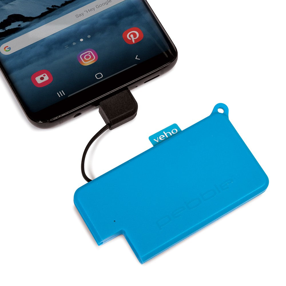 Veho Pebble POKKET 1000mah micro sized keyfob power bank - Blue