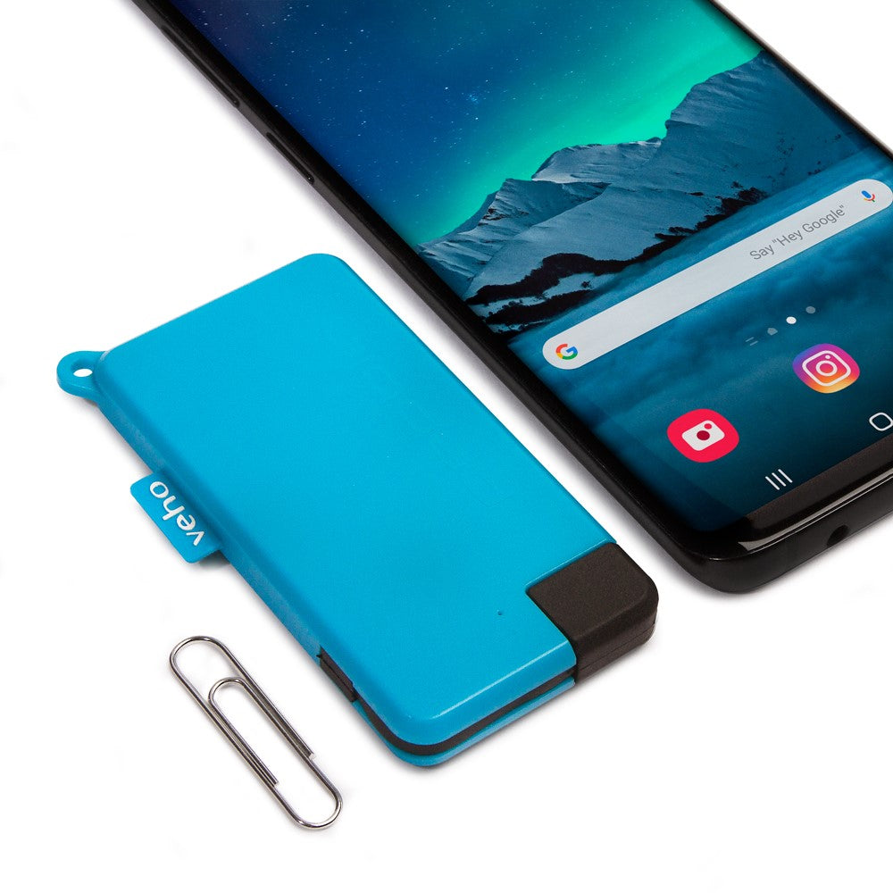 Veho Pebble POKKET 1000mah micro sized keyfob power bank - Blue