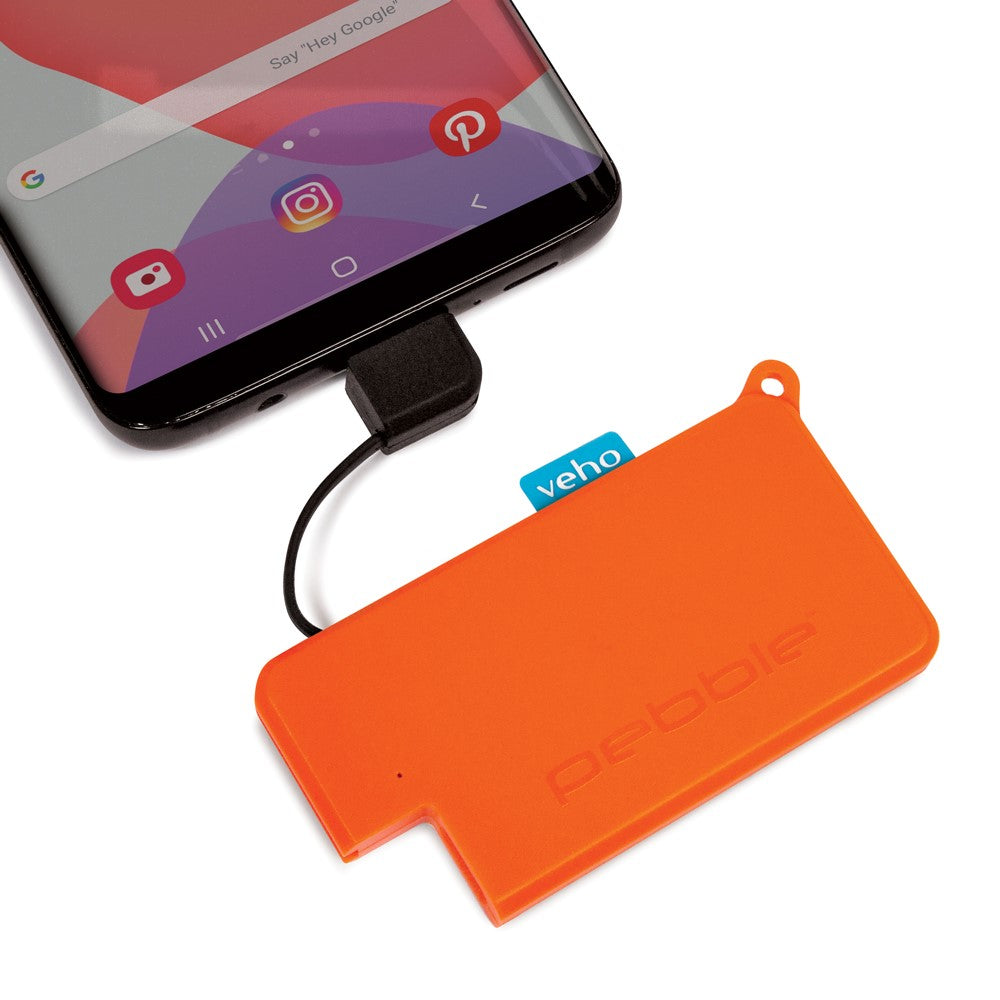 Veho Pebble POKKET 1000mah micro sized keyfob power bank - Orange