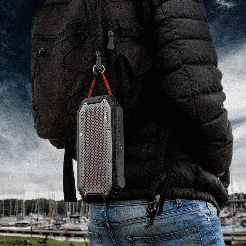 Veho MX-1 Rugged, water resistant portable bluetooth speaker with TWS and power bank