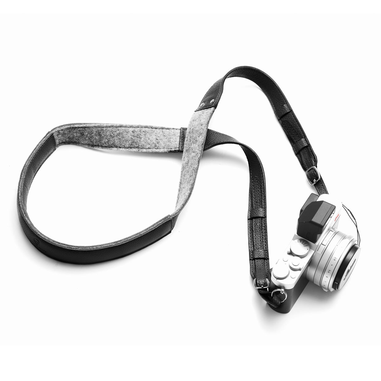 Leather Camera Strap - Scandinavian Leather & Wool Felt