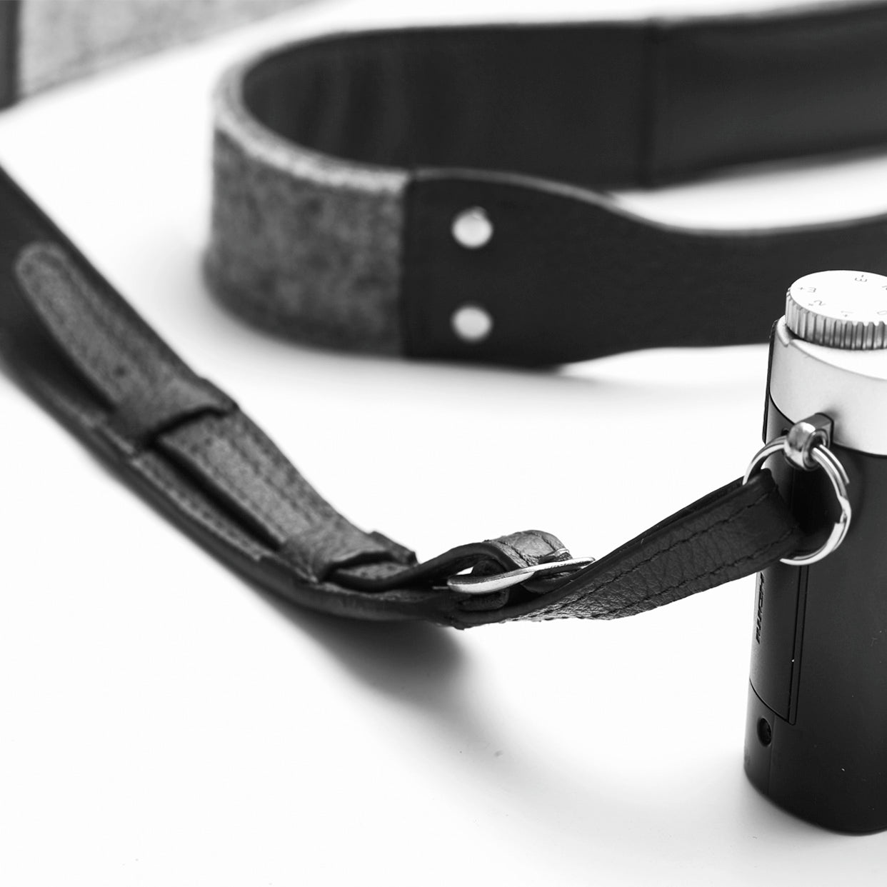 Leather Camera Strap - Scandinavian Leather & Wool Felt