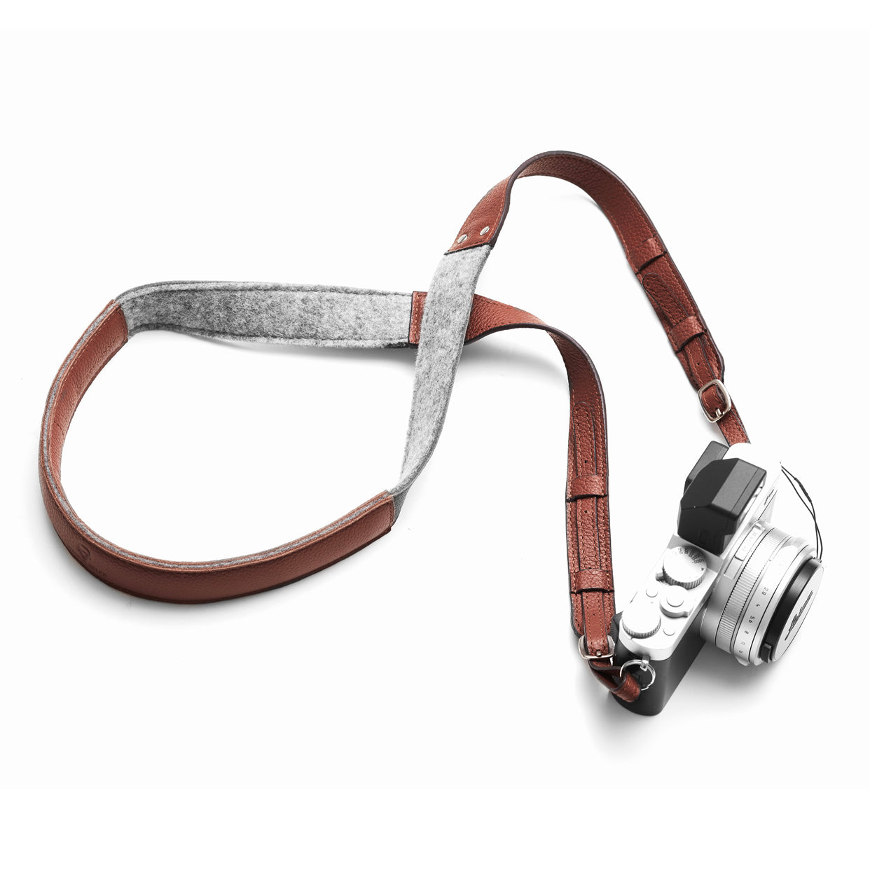 Leather Camera Strap - Scandinavian Leather & Wool Felt
