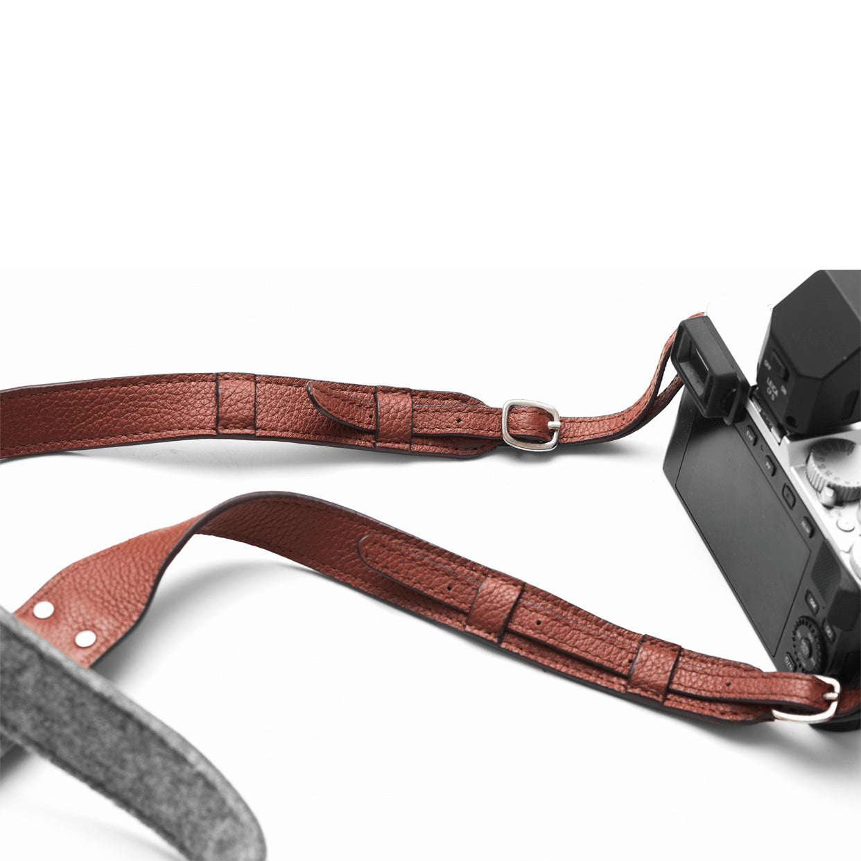 Leather Camera Strap - Scandinavian Leather & Wool Felt
